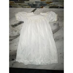 Vintage Original Nappies Dress Infant Girls Solid White Lace Dress